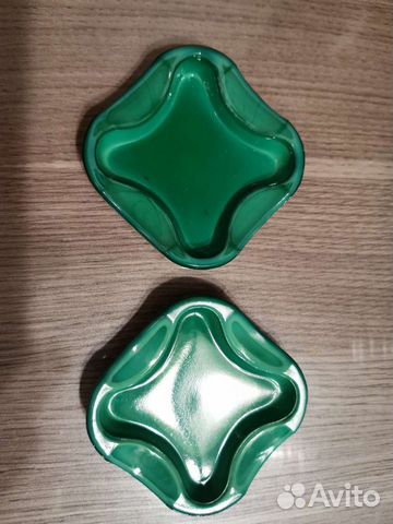 Пепельницы Малахитовое стекло Чехия Богемия 1970-е