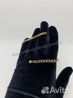 Цепочка из белого и желтого золота 585