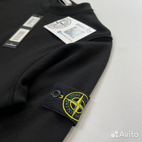 Свитшот Stone Island черный весна-лето (XXL)