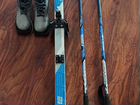 Лыж, лыжный палки и ботинки