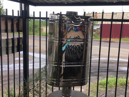 Печь банная 530 мини фут с баком нерж 75 лит