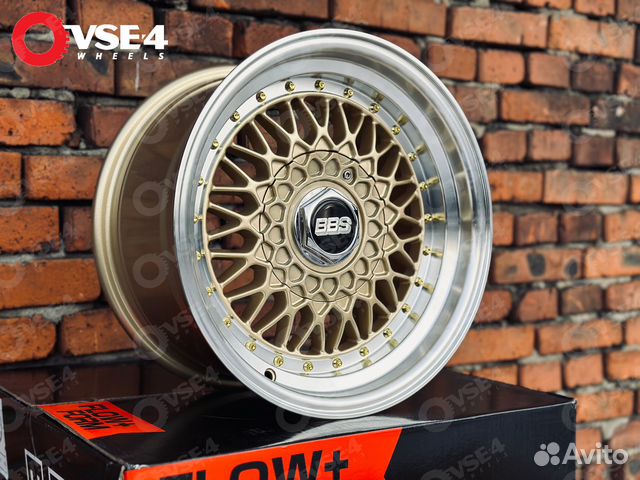 NEW # BBS RS R15 8J 4x114,3 Gold Machine Lip