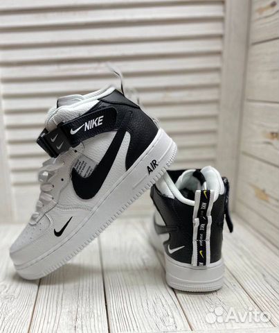 Кроссовки nike air force 1 зимние на меху 36/45