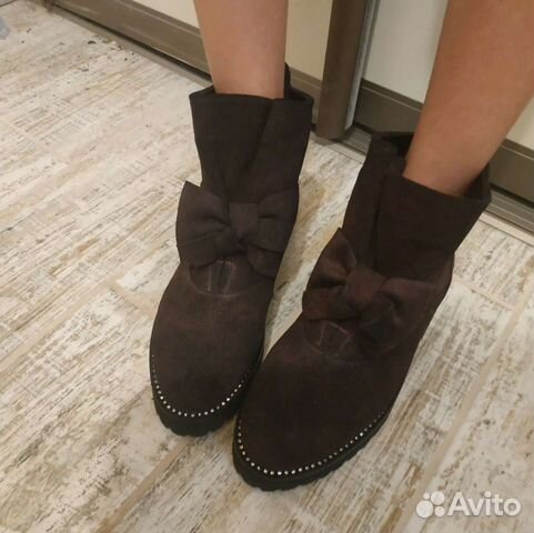 Новые ботиночки замшевые