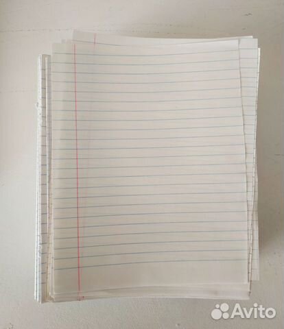 Листы тетрадные чистые клетка+линия 427 шт