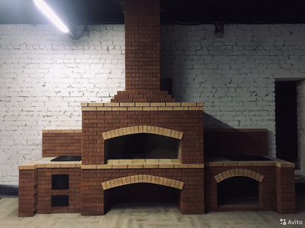 Барбекю комплекс из кирпича,мангал,печь,тандыр