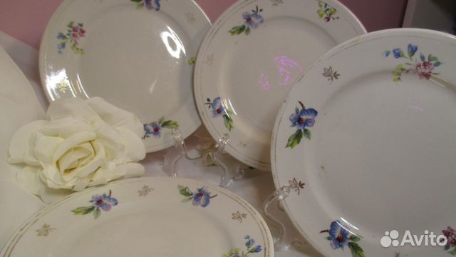 Тарелки Гибискус Дулево 55-56 год