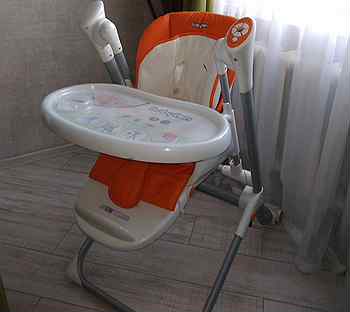 Стульчик качели babyton 2в1 orange с пультом д у ty838