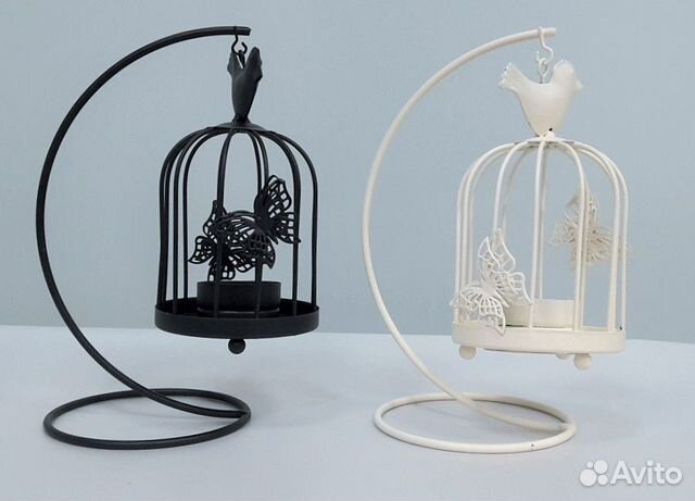 Подсвечник-фонарь С птицами