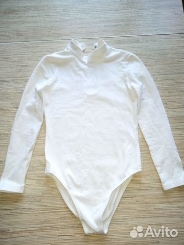 Купальник гимнастический белый для девочки