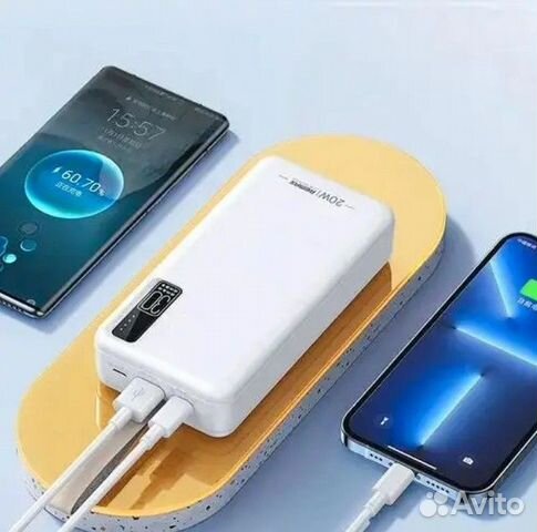 Внешний аккумулятор Remax 30000 mAh White