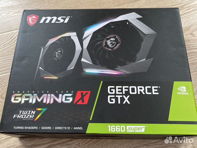 Новая видеокарта MSI 1660 super gddr6, на гарантии