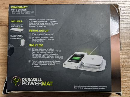 Беспроводная Зарядка Duracell PowerMat PMA