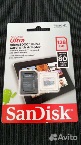 Карта памяти MicroSD 128gb SanDisk