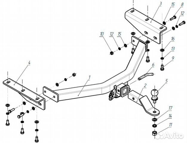 Фаркоп на Акура / acura MDX 2013+