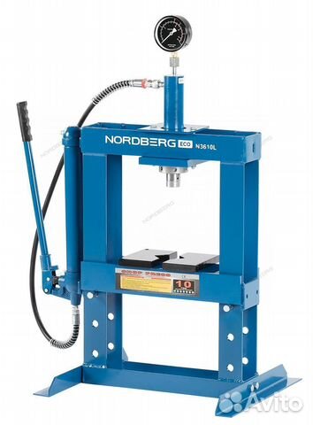 Пресс гидравлический 10т, ручной насос, настольный