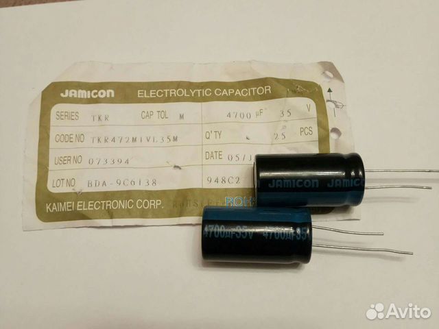 Конденсатор Jamicon купить в Москве | Авито