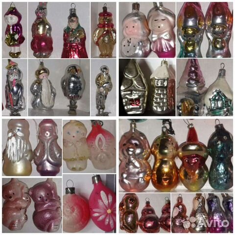 Елочные игрушки СССР прищепка и подвес