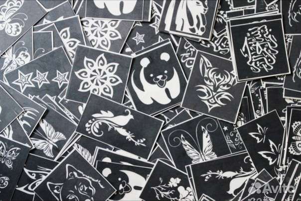 Трафареты для блеск тату, бикини, шугаринга