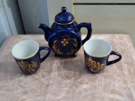 Гжель, наборы, чайник Кольчугино