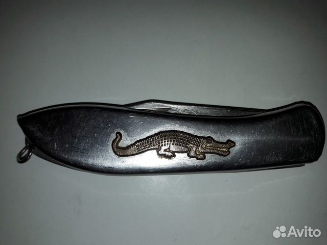 Нож складной с крокодилом