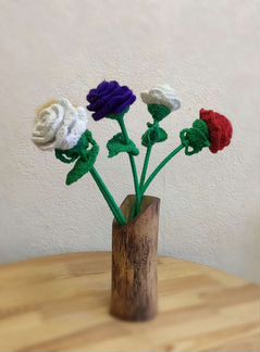 Ваза с цветами наивное искусство