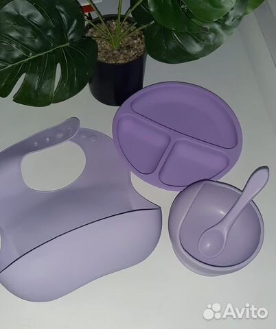 Набор детской силиконовой посуды (4 предмета)