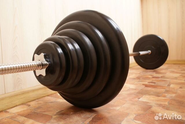 Штанга Atlet 90.6 кг (2x20.2x10.2x5, 4x2.5.2x1.25)