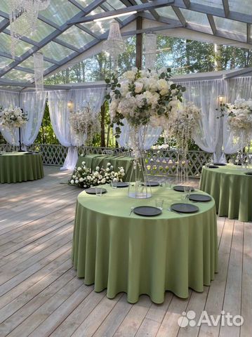 Аренда - чехлы на стулья, скатерти, банты, юбки