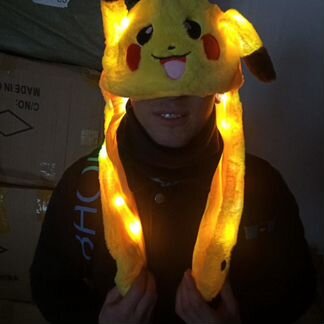 Шапка Пикачу с двигающимися ушами Пикачу опт и роз