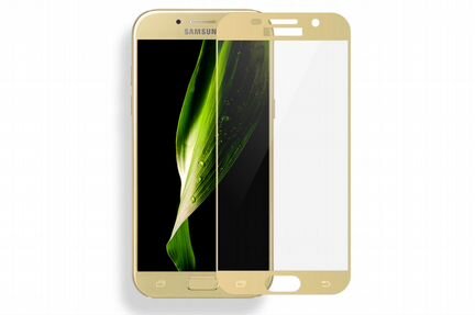Защитное стекло 3D samsung Galaxy A5 2017 (gold)