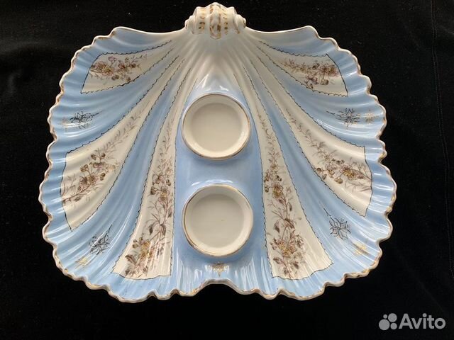 Фарфоровая менажница тарелка Карл Тильш XIX 19 век