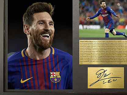 Lionel Messi автографы в рамке декор для дома