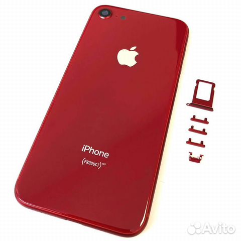 Задняя крышка (корпус) для iPhone 8 Plus (красный)