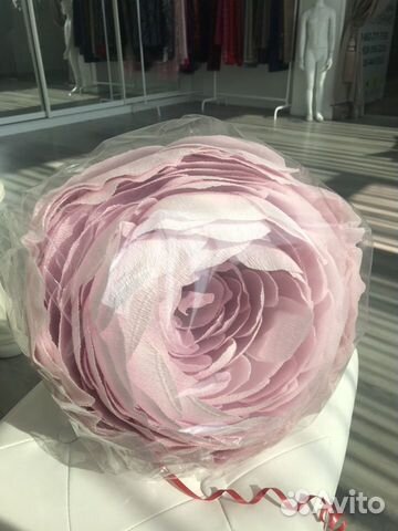 Цветок пион из гофрированной бумаги