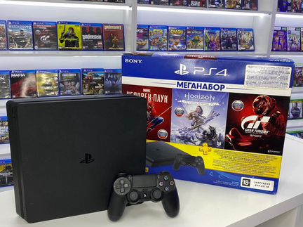 Sony PlayStation 4 slim 1tb на гарантии.Диски.Отзы