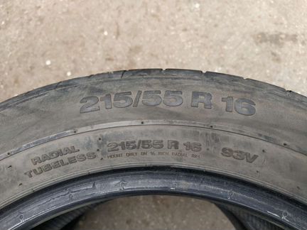 Летние шины continental 215/55 R16 (2шт)