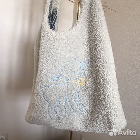 Плюшевая сумка шоппер с козликом