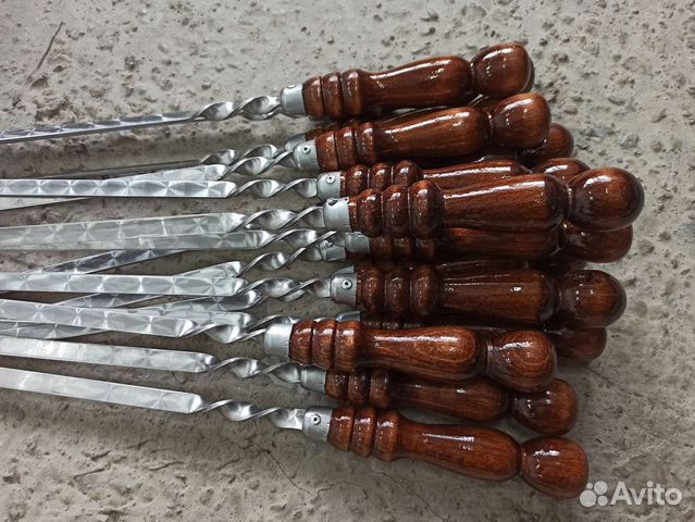 Шампуры (дерев. ручка, нерж.сталь)