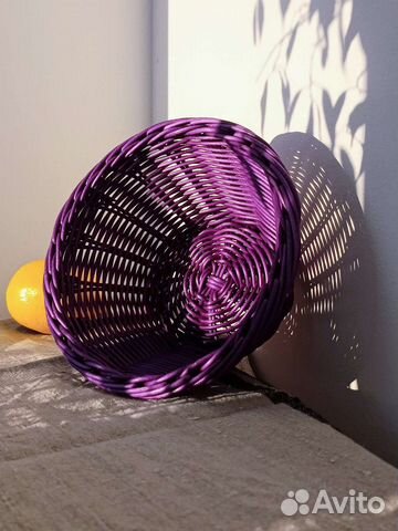 Корзина плетёная фиолетовая