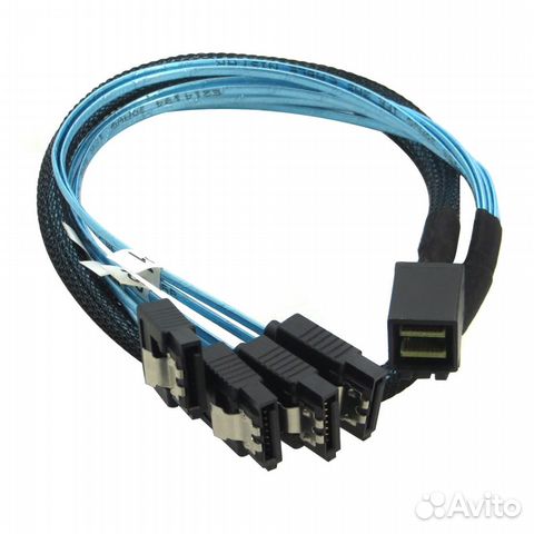 Кабель MiniSas HD SFF-8643 - 4 SATA, 1 m