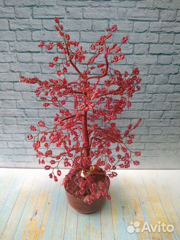 Деревья из бисера (ручная работа).Цена за все 5 шт