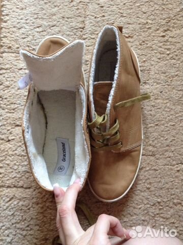 Кеды кожаные теплые