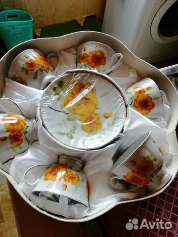 Японский чайно-кофейный сервиз новый