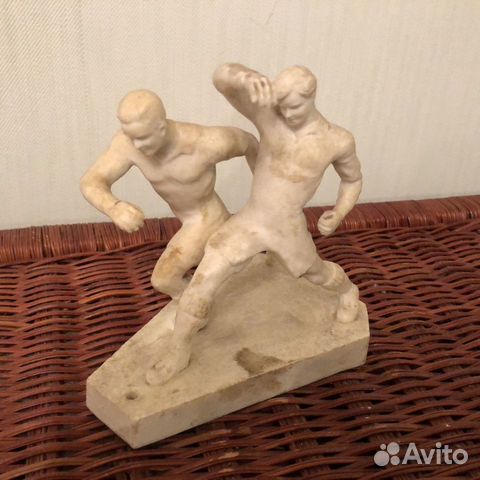 Редкая Статуэтка футболисты СССР фхи 60г пластик