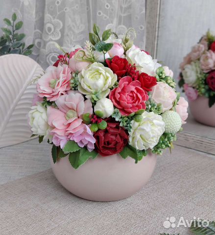 Букет в Керамическом кашпо