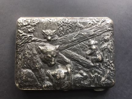 Портсигар серебро 84