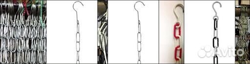 Цепи металлические и пластиковые для торговли