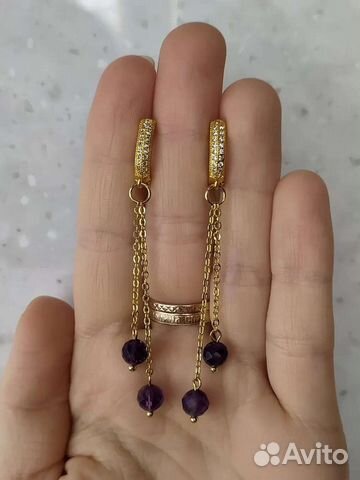 Серьги из аметиста