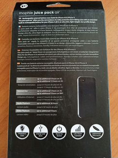 Чехол аккумулятор mophie для iPhone 4/4s